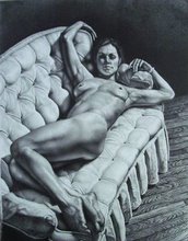 "Marina Reposed" 16 x 20, Graphite on Paper