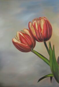 "Tulip Tango" 36 x 24, Oil on Canvas - Sold