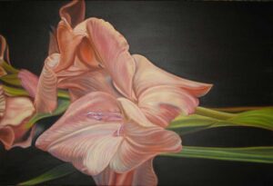 "Gladiolas" 24 x 36, Oil on Canvas