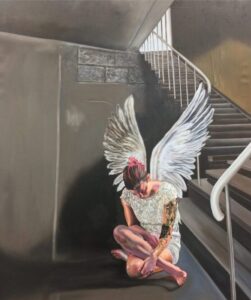 "Waiting In The Wings" 40 x 36, Oil on Canvas