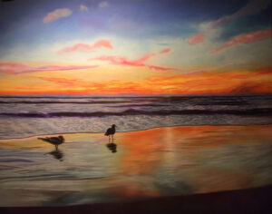 "Gamiello Beach" Oil on Canvas - Sold