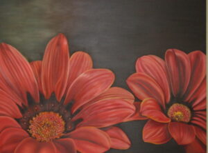 "Scornaflowers" 36 x 40, Oil on Canvas - Sold